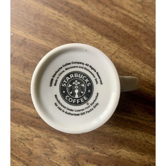 Starbucks Mug Cup 2006 Siren Mermaid Logo 12 oz Tall White Green Excellent - Picture 2 of 4